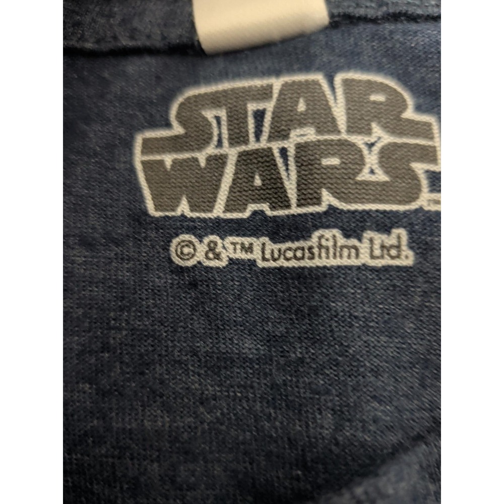 Star Wars Mens XL Blue Yoda Words Of Wisdom Graphic T Shirt Lucasfilm Tee - Picture 5 of 6